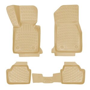 أرضيات (كاعيات) مطاطية بحواف مرتفعة لسيارة بي إم دبليو الفئة 1 إي 87 من موديل 2004 إلى 2010 – لون بيجي