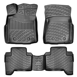 أرضيات (كاعيات) مطاطية بحواف مرتفعة لسيارة تويوتا تاكوما دبل كاب أوتوماتيك موديل 2018 إلى 2023