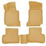 أرضيات (كاعيات) مطاطية بحواف مرتفعة لسيارة مرسيدس بنز الفئة C W205 من موديل 2014 إلى 2021 – لون بيجي