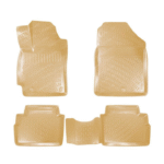 أرضيات (كاعيات) مطاطية بحواف مرتفعة لسيارة هيونداي إلنترا من موديل 2015 إلى 2020 – لون بيجي