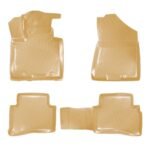 أرضيات (كاعيات) مطاطية بحواف مرتفعة لسيارة هيونداي توسان من موديل 2015 إلى 2020 – لون بيجي