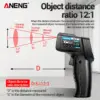 جهاز قياس حرارة بالأشعة تحت الحمراء ANENG TH104 - مدى -50℃~550