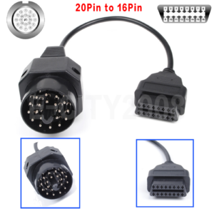 20pin إلى 16pin OBD2 OBDII محول كابل الرصاص للسيارات BMW القديمة